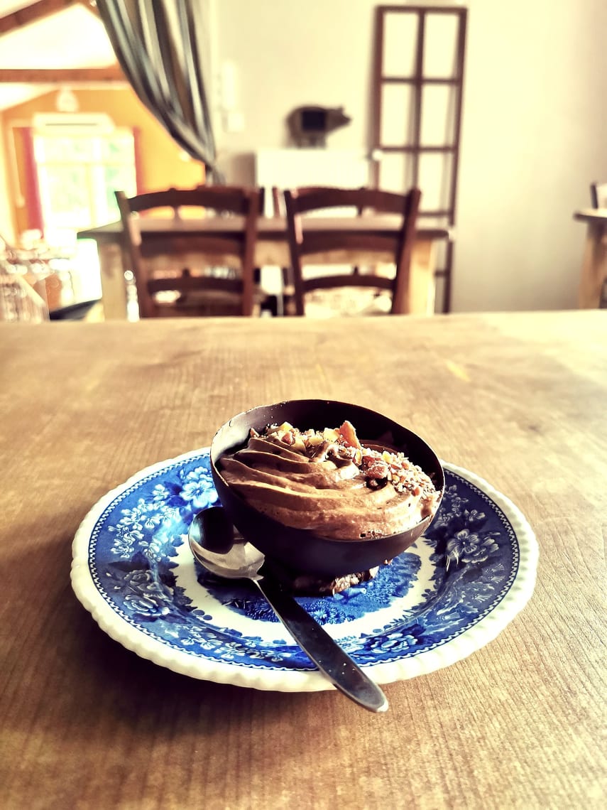 Homemade chocolate mousse